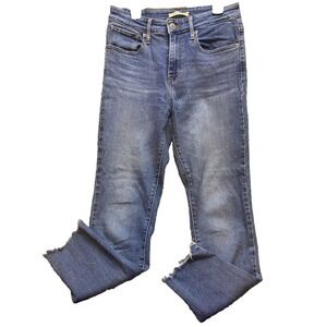 Levis Jeans‎ Womens Medium 27x26 721 High Rise Skinny Raw Hem Denim Pants Ladies
